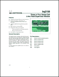 datasheet for BQ2158B-003 by Texas Instruments