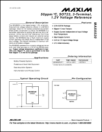 datasheet for MAX6711SEXS-T by Maxim Integrated Producs