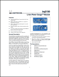 datasheet for BQ2150B-KT by Texas Instruments