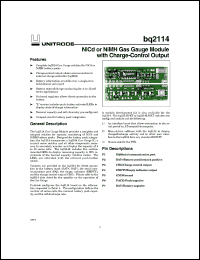 datasheet for BQ2114LB-018 by Texas Instruments