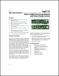 datasheet for BQ2112LB-019 by Texas Instruments