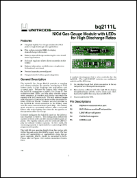 datasheet for BQ2111LB-KT by Texas Instruments