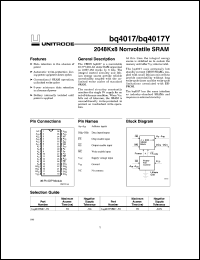 datasheet for BQ4017YMC-70 by Texas Instruments