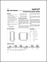 datasheet for BQ4015YMA-70 by Texas Instruments