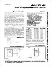 datasheet for MAX6314US50D1-T by Maxim Integrated Producs