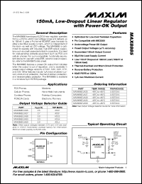 datasheet for MAX9001EUB by Maxim Integrated Producs