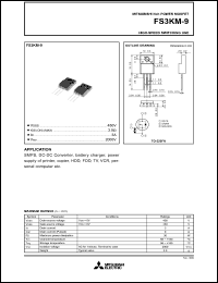 datasheet for FS3KM-9 by Mitsubishi Electric Corporation, Semiconductor Group