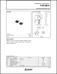 datasheet for FS5UM-9 by Mitsubishi Electric Corporation, Semiconductor Group