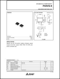 datasheet for FS5VS-9 by Mitsubishi Electric Corporation, Semiconductor Group