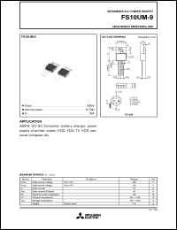 datasheet for FS10UM-9 by Mitsubishi Electric Corporation, Semiconductor Group