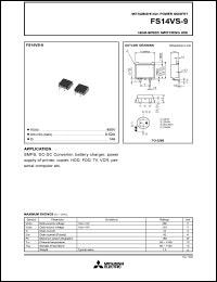 datasheet for FS14VS-9 by Mitsubishi Electric Corporation, Semiconductor Group