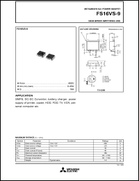 datasheet for FS16VS-9 by Mitsubishi Electric Corporation, Semiconductor Group