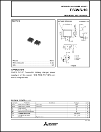 datasheet for FS3VS-10 by Mitsubishi Electric Corporation, Semiconductor Group