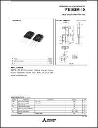 datasheet for FS10SM-10 by Mitsubishi Electric Corporation, Semiconductor Group