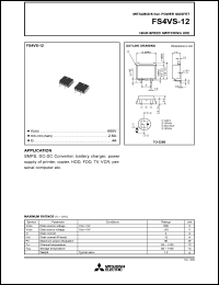 datasheet for FS4VS-12 by Mitsubishi Electric Corporation, Semiconductor Group