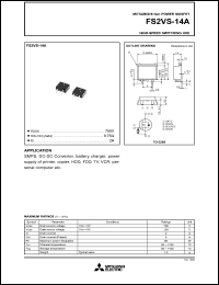 datasheet for FS2VS-14A by Mitsubishi Electric Corporation, Semiconductor Group
