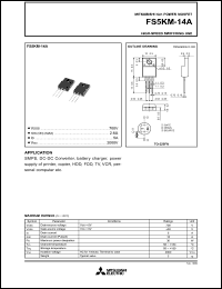 datasheet for FS5KM-14A by Mitsubishi Electric Corporation, Semiconductor Group