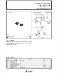 datasheet for FS7VS-14A by Mitsubishi Electric Corporation, Semiconductor Group