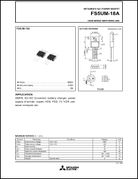 datasheet for FS5UM-18A by Mitsubishi Electric Corporation, Semiconductor Group