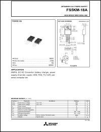 datasheet for FS5KM-18A by Mitsubishi Electric Corporation, Semiconductor Group
