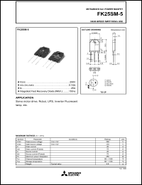 datasheet for FK25SM-5 by Mitsubishi Electric Corporation, Semiconductor Group