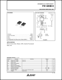 datasheet for FK14KM-9 by Mitsubishi Electric Corporation, Semiconductor Group