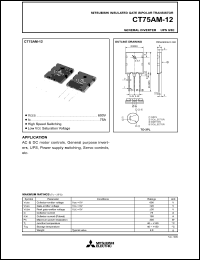 datasheet for CT75AM-12 by Mitsubishi Electric Corporation, Semiconductor Group