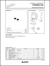 datasheet for FX20ASJ-03 by Mitsubishi Electric Corporation, Semiconductor Group