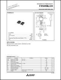 datasheet for FX50KMJ-03 by Mitsubishi Electric Corporation, Semiconductor Group