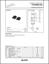 datasheet for FX50SMJ-06 by Mitsubishi Electric Corporation, Semiconductor Group
