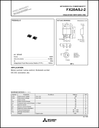datasheet for FX20ASJ-2 by Mitsubishi Electric Corporation, Semiconductor Group
