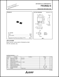 datasheet for FX3ASJ-2 by Mitsubishi Electric Corporation, Semiconductor Group