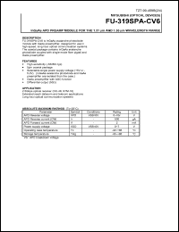 datasheet for FU-319SPA-CV6 by Mitsubishi Electric Corporation, Semiconductor Group