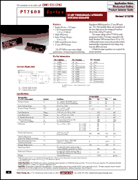 datasheet for PT7601N by Texas Instruments