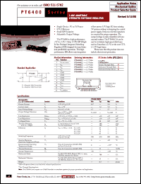 datasheet for PT6409D by Texas Instruments