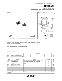 datasheet for BCR5AS by Mitsubishi Electric Corporation, Semiconductor Group