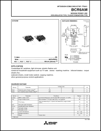 datasheet for BCR6AM by Mitsubishi Electric Corporation, Semiconductor Group