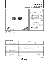 datasheet for BCR10CS by Mitsubishi Electric Corporation, Semiconductor Group