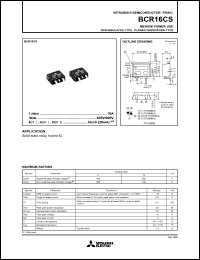 datasheet for BCR16CS by Mitsubishi Electric Corporation, Semiconductor Group
