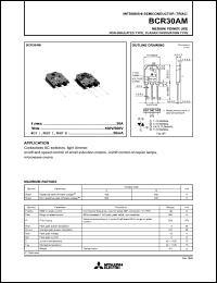 datasheet for BCR30AM by Mitsubishi Electric Corporation, Semiconductor Group