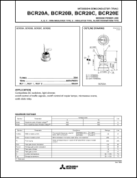 datasheet for BCR20A by Mitsubishi Electric Corporation, Semiconductor Group