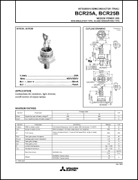 datasheet for BCR25A by Mitsubishi Electric Corporation, Semiconductor Group