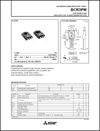 datasheet for BCR3PM by Mitsubishi Electric Corporation, Semiconductor Group