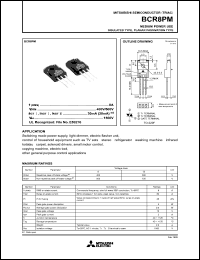 datasheet for BCR8PM by Mitsubishi Electric Corporation, Semiconductor Group