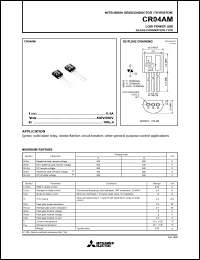 datasheet for CR04AM by Mitsubishi Electric Corporation, Semiconductor Group
