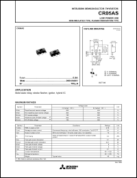 datasheet for CR05AS by Mitsubishi Electric Corporation, Semiconductor Group