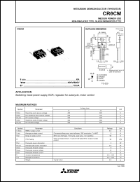 datasheet for CR6CM by Mitsubishi Electric Corporation, Semiconductor Group