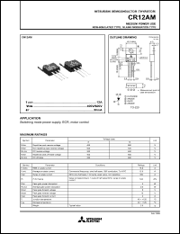 datasheet for CR12AM by Mitsubishi Electric Corporation, Semiconductor Group