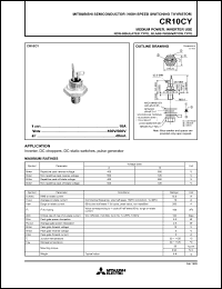datasheet for CR10CY by Mitsubishi Electric Corporation, Semiconductor Group