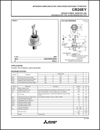 datasheet for CR20EY by Mitsubishi Electric Corporation, Semiconductor Group